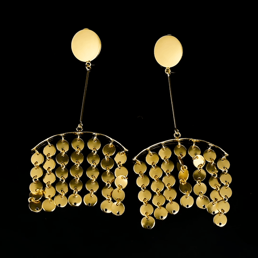 Brass Hanger Stud Earring - DeKulture DKW-827-E