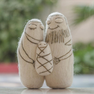 Handmade Holy Family Ornament