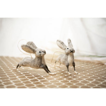 Hanging Rabbit Ornament Set Of 2