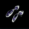 Natural Amethyst Gemstones Stud Earring - DeKulture DKW-1090-SEJ