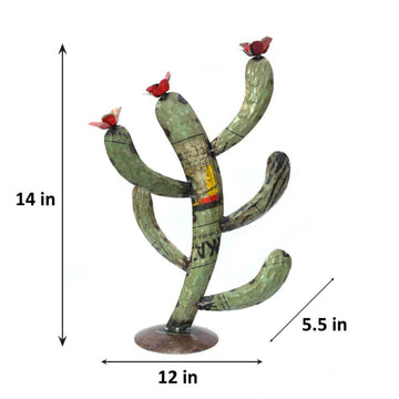 Recycled Cactus Plant Sculpture