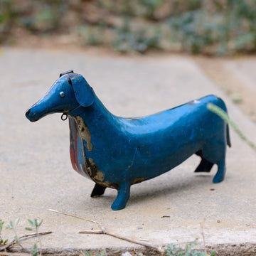 Recycled Dog Sculpture