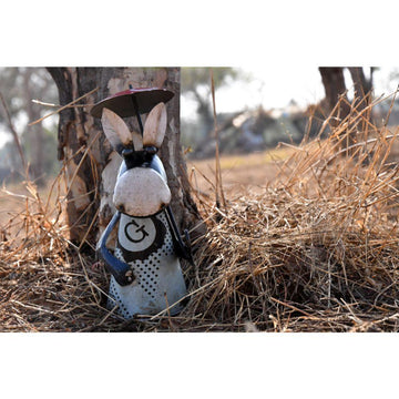 Recycled Donkey With Umbrella